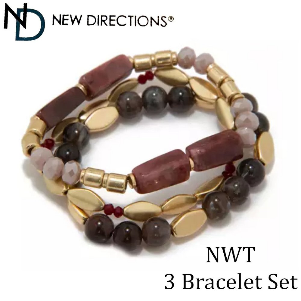 New Directions 3 Bracelet Set - NWT